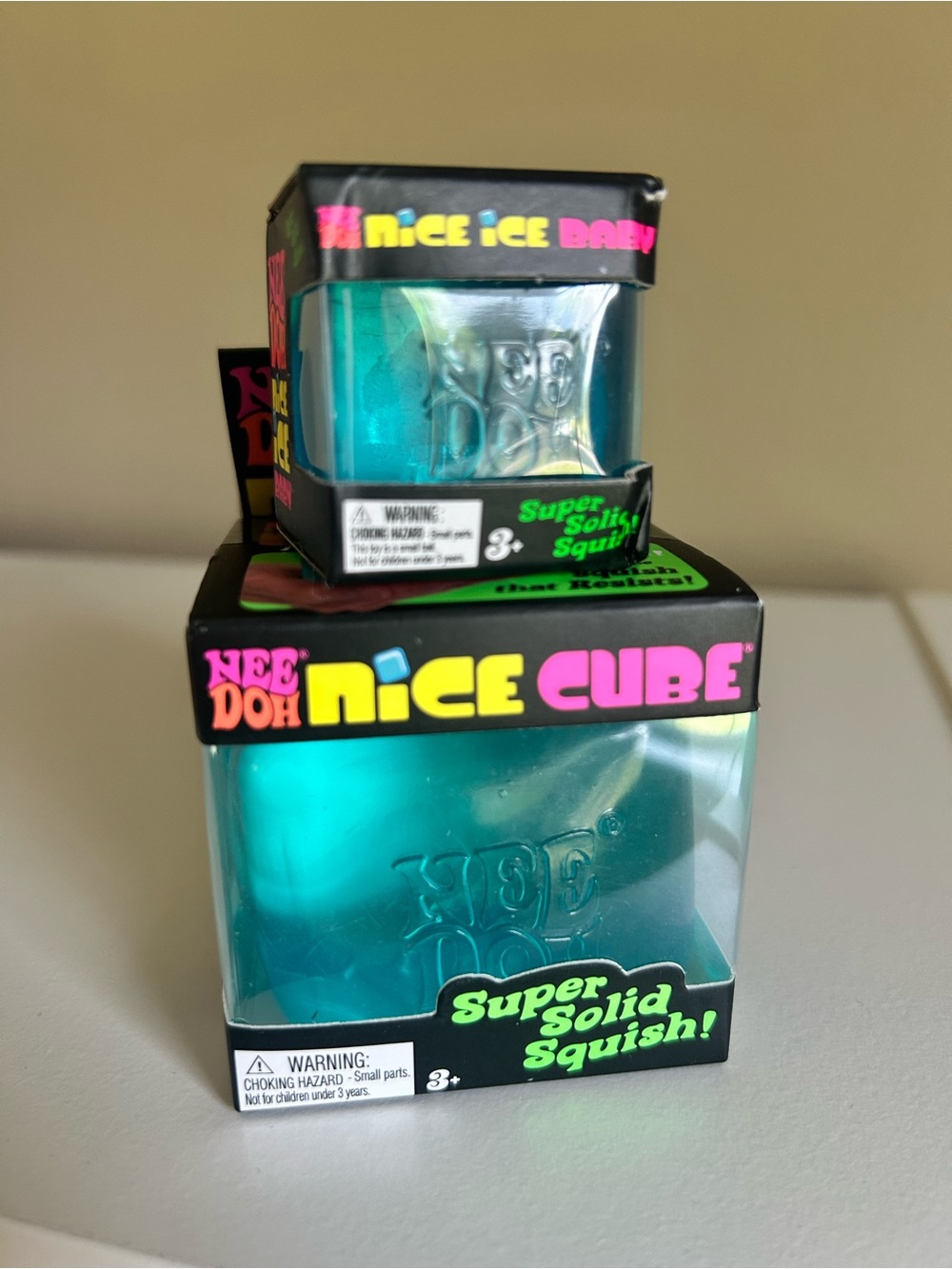 NeeDoh Nice Cube 🧊 Nice Ice Baby 🧊Teal Blue Squish